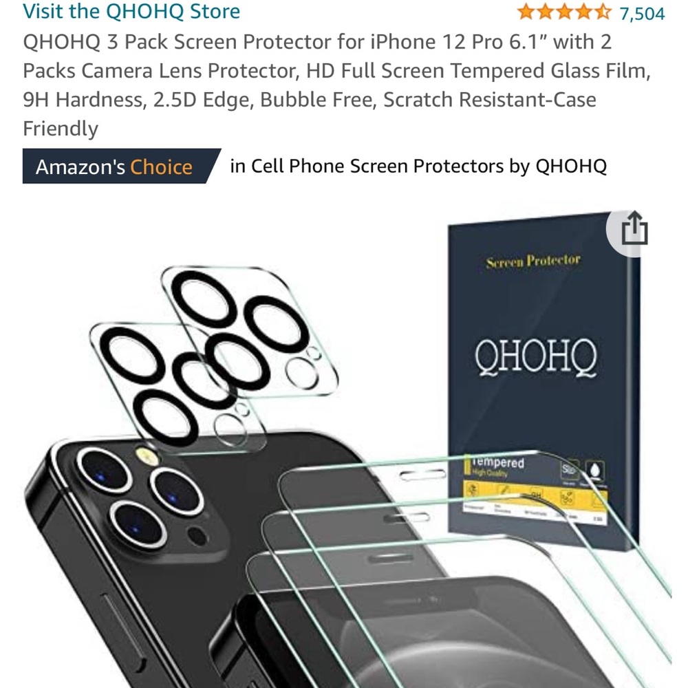 iPhone Pro 12 Screen Protectors 6.1